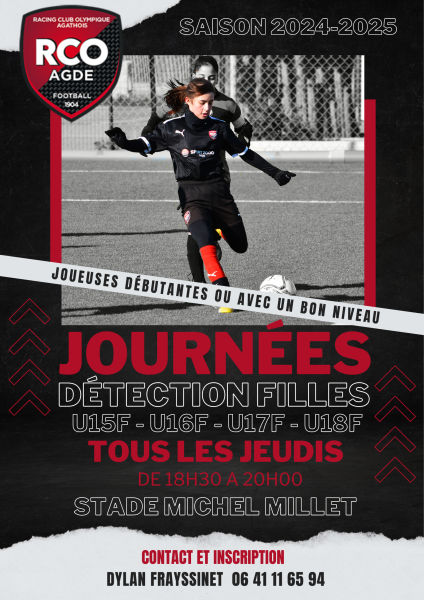 Journées portes ouvertes pour les filles U15 à U18